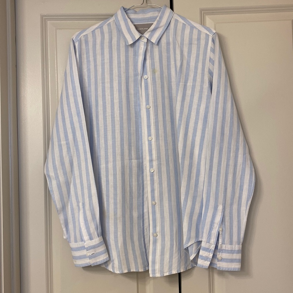 Everlane linen striped shirt